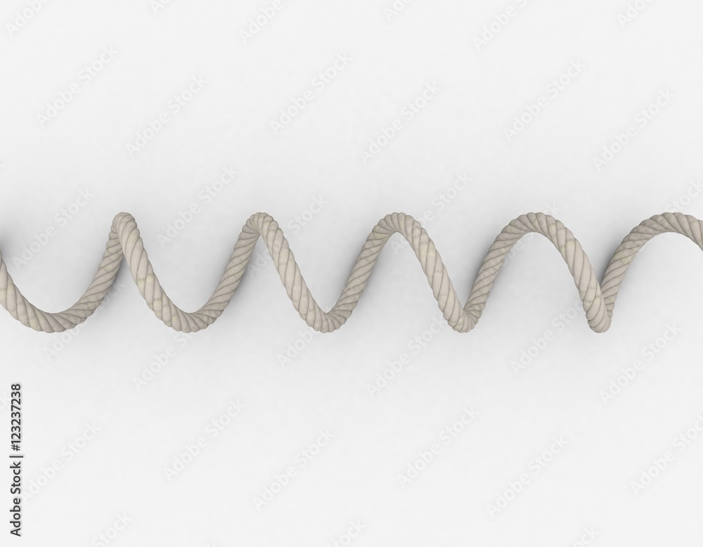 Rope spiral.3D rendering illustration. Rope spiral.3D rendering illustration.