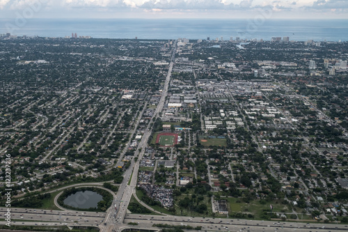 Aerial view of Fort Lauderdale, Florida. photo