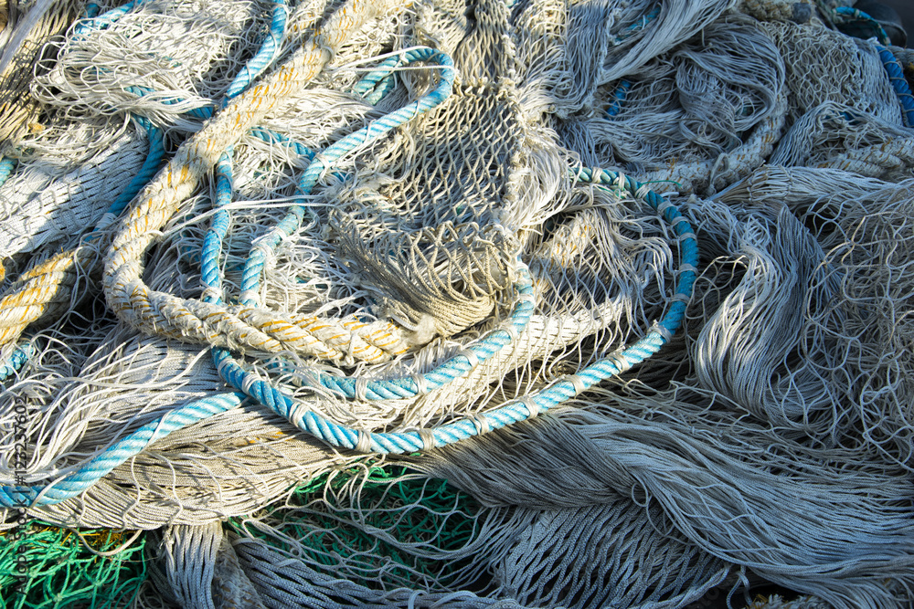 Fishing nets and buoys on mediterranean fisher harbour. Fishing nets and buoys on mediterranean fisher harbour.