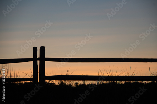 Fence at Sunset