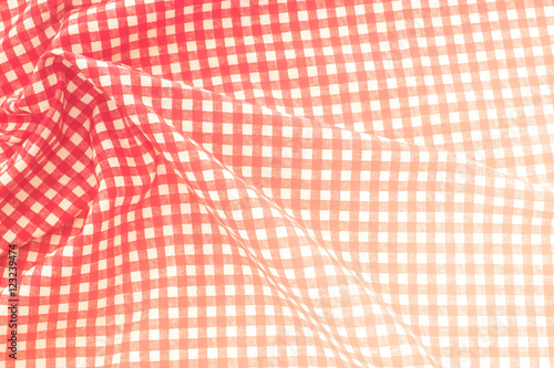 White and red checked cloth background