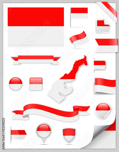 Monaco Flag Set - Vector Collection Free Download Monaco Flag Set - Vector Collection - GFXLoad