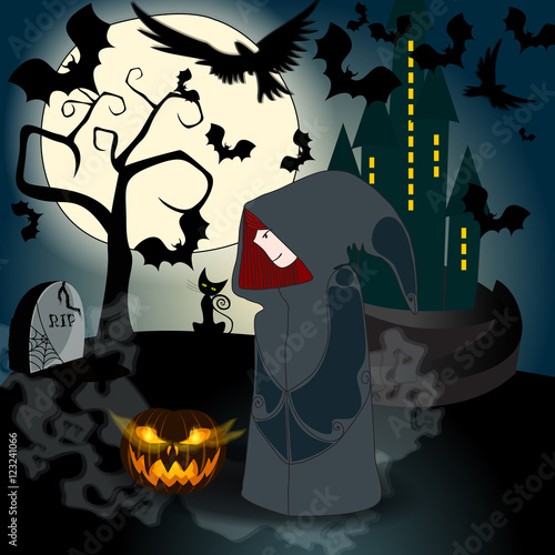 Cute Halloween witch