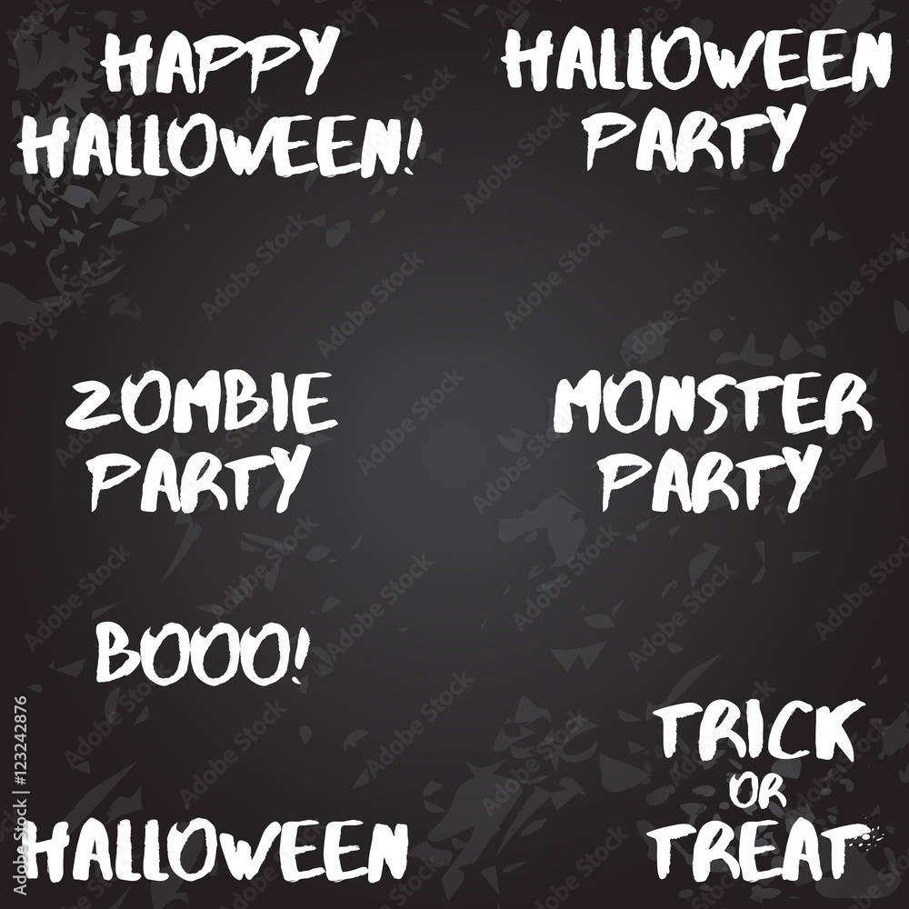 Obraz premium Large collection of typographic Halloween designs and illustrati