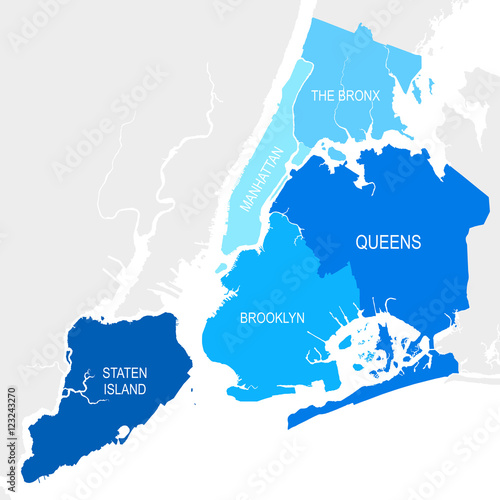 New York City Map - vector illustration