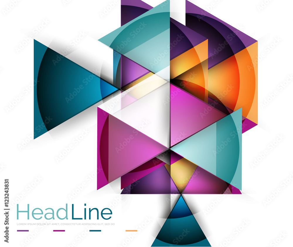 Glossy glass modern triangle layout Glossy glass modern triangle layout