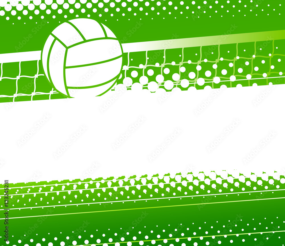 Volleyball Water and Fire Sports Backdrop
