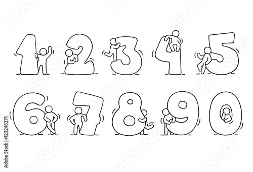 working little people with numbers