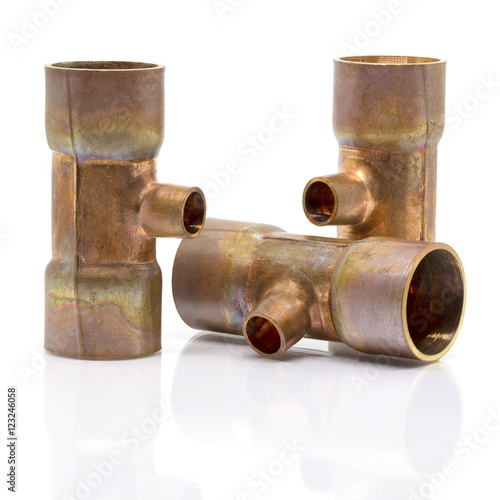 T-joint connection pipe of Air-conditioner or Refrigerant system photo