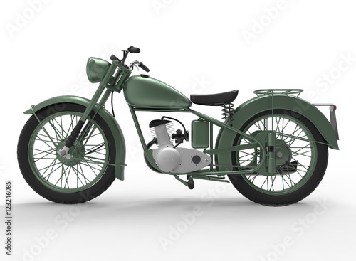 3d illustration of generic motorcycle. nice and clean metal. isolated on white background