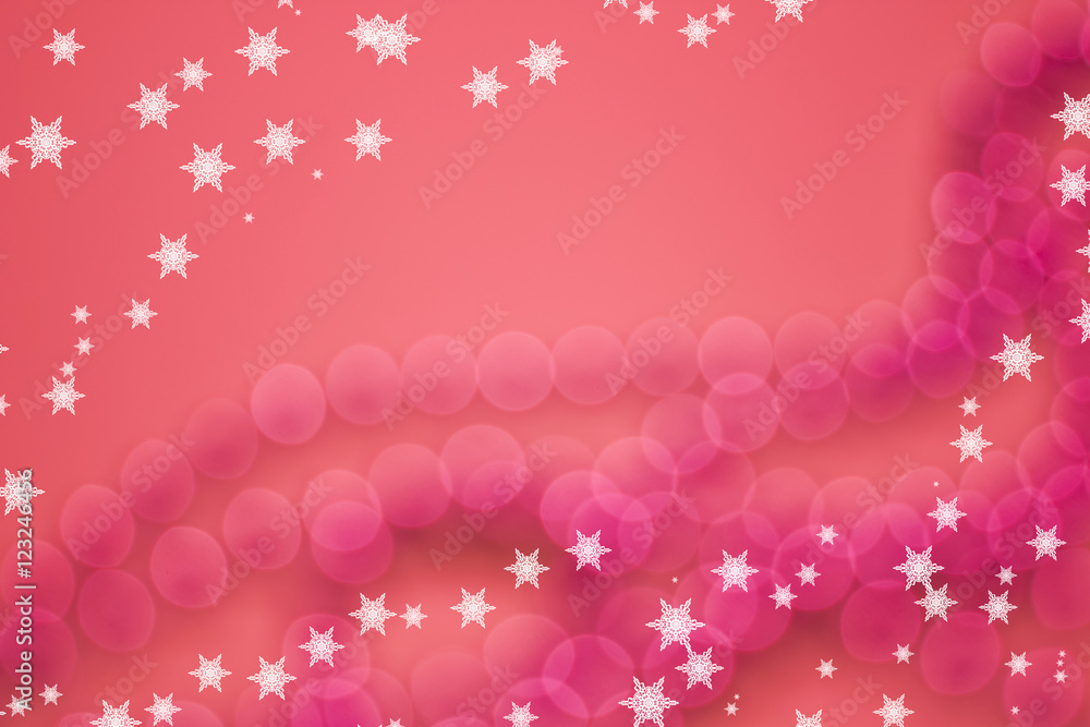 White snowflakes at the red abstract background White snowflakes at the red abstract background