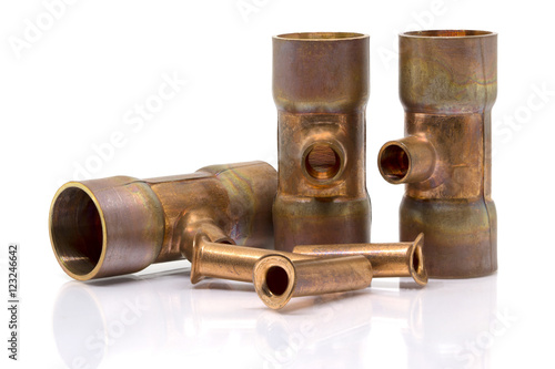 T-joint connection pipe of Air-conditioner or Refrigerant system photo