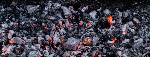 Obraz na płótnie burning charcoal as background