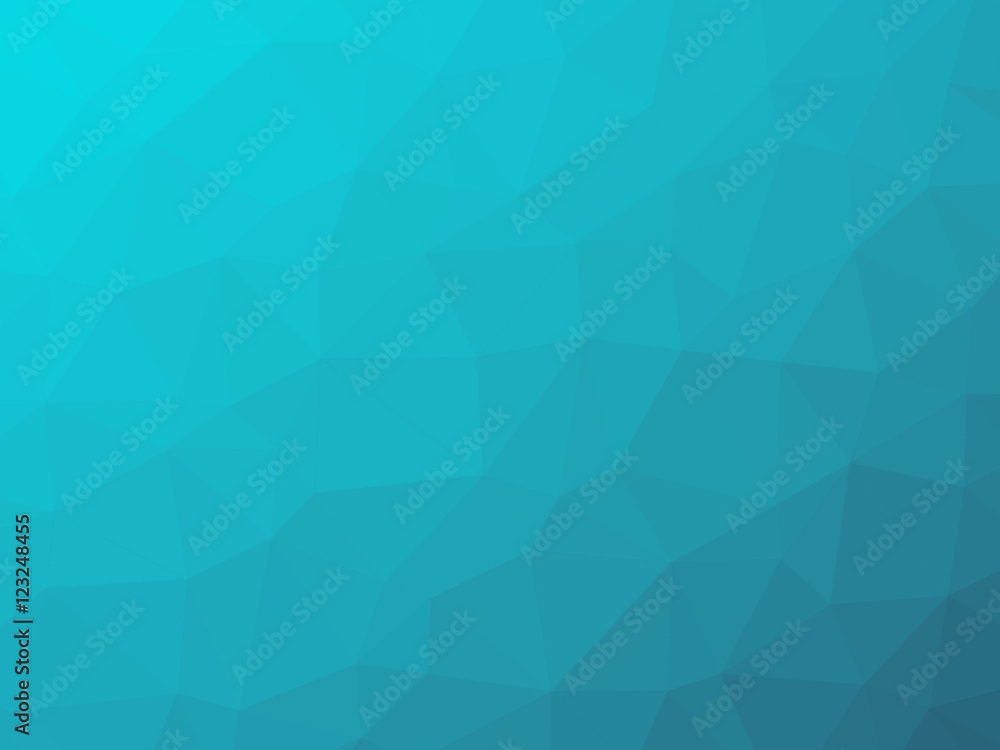Abstract turquoise blue gradient low polygon shaped background Abstract turquoise blue gradient low polygon shaped background
