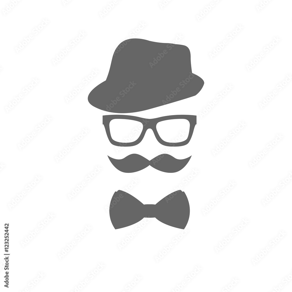 Vector illustration of man silhouette in hat Vector illustration of man silhouette in hat