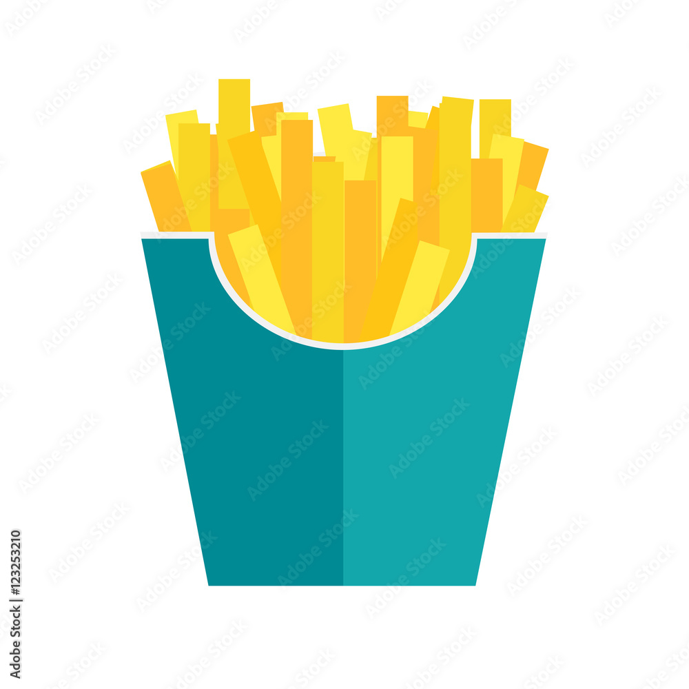 Fast Food Fried French Gold Fries Potatoes in Paper Wrapper Isol Fast Food Fried French Gold Fries Potatoes in Paper Wrapper Isol