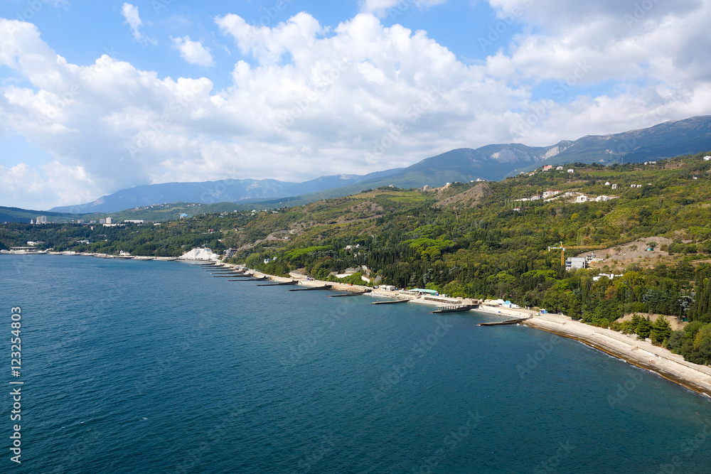 View Kuchuk lambatskuyu bay. Partenit. Crimean coast