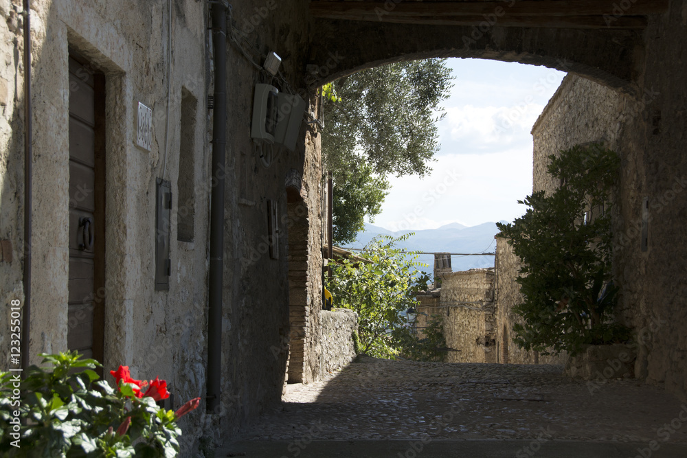 Foto Stock Castello di Pissignano, Umbria Adobe Stock