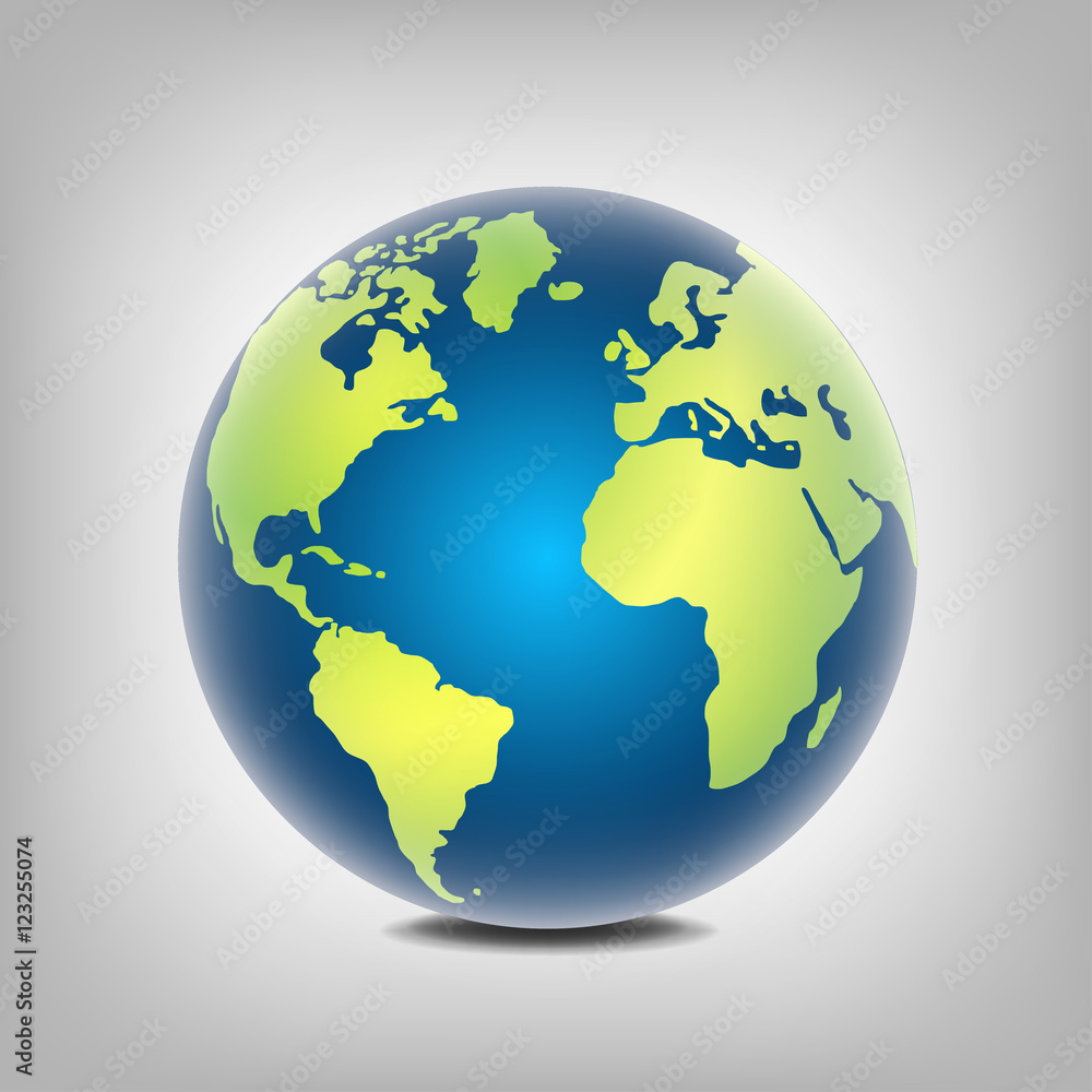 Fototapeta premium Vector globe icon of the world