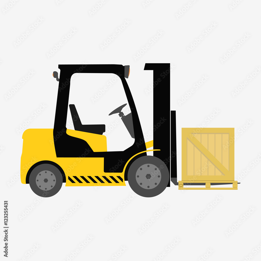Forklift truck isolated Forklift truck isolated