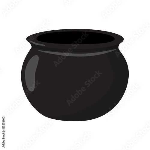 cauldron empty black vector illustration