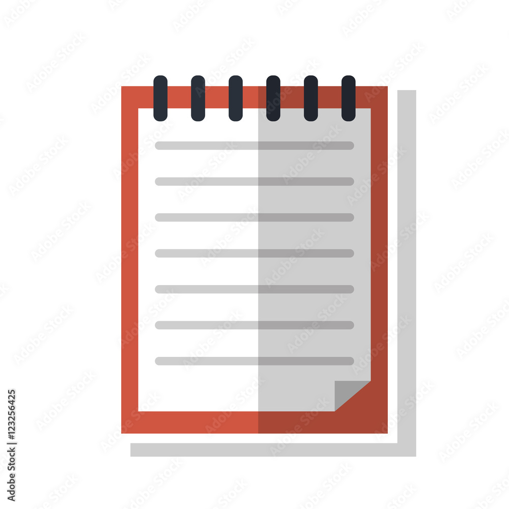 Notebook object icon. School supply tool instrument and education theme. Isolated design. Vector illustration Notebook object icon. School supply tool instrument and education theme. Isolated design. Vector illustration