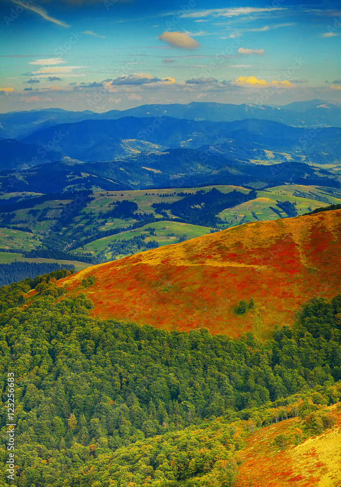 Colorful mountains landscape Colorful mountains landscape