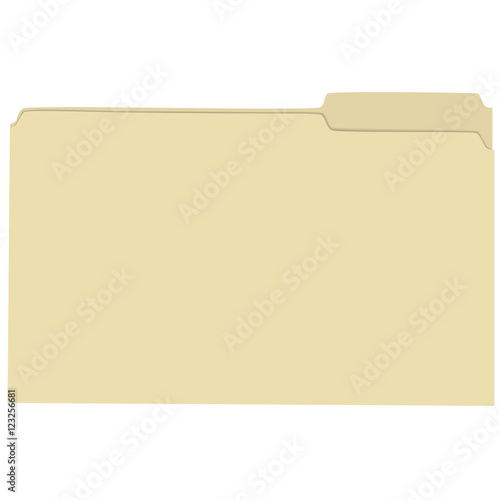 Isolated empty file folder vector illustration