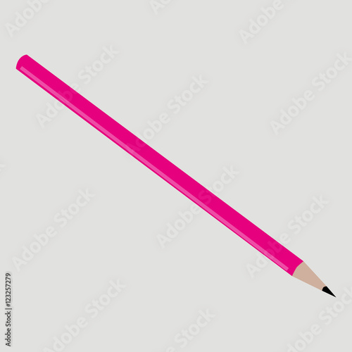 pencil pink wood vector illustration