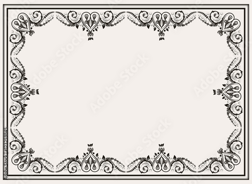 Decorative frame with ornaments