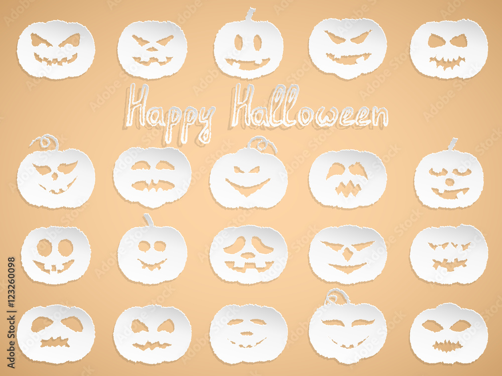Set of Halloween pumpkins Set of Halloween pumpkins