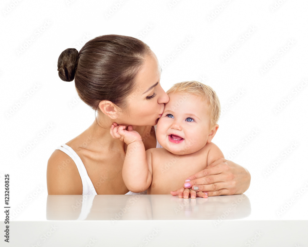 Mother and baby playing and smiling. Happy family. Mother and baby playing and smiling. Happy family.