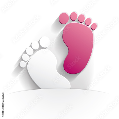 baby girl icon paper