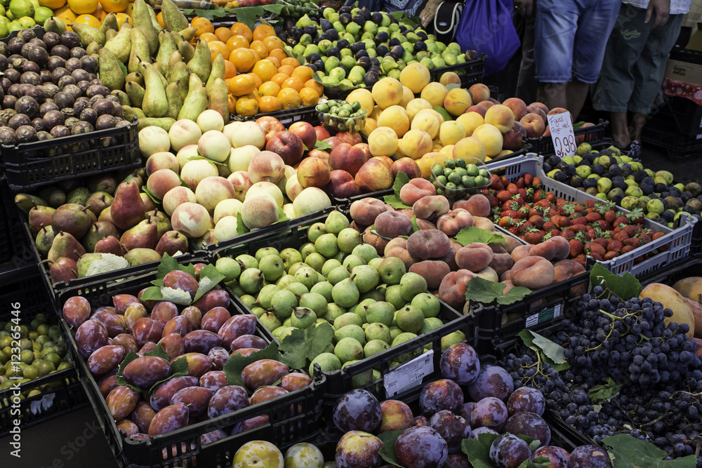 Fresh fruits in a market