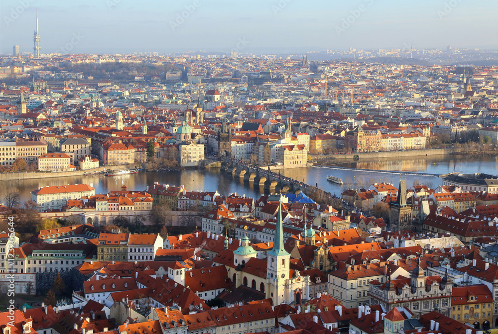 Panoramic view from Prague, Czech Republic