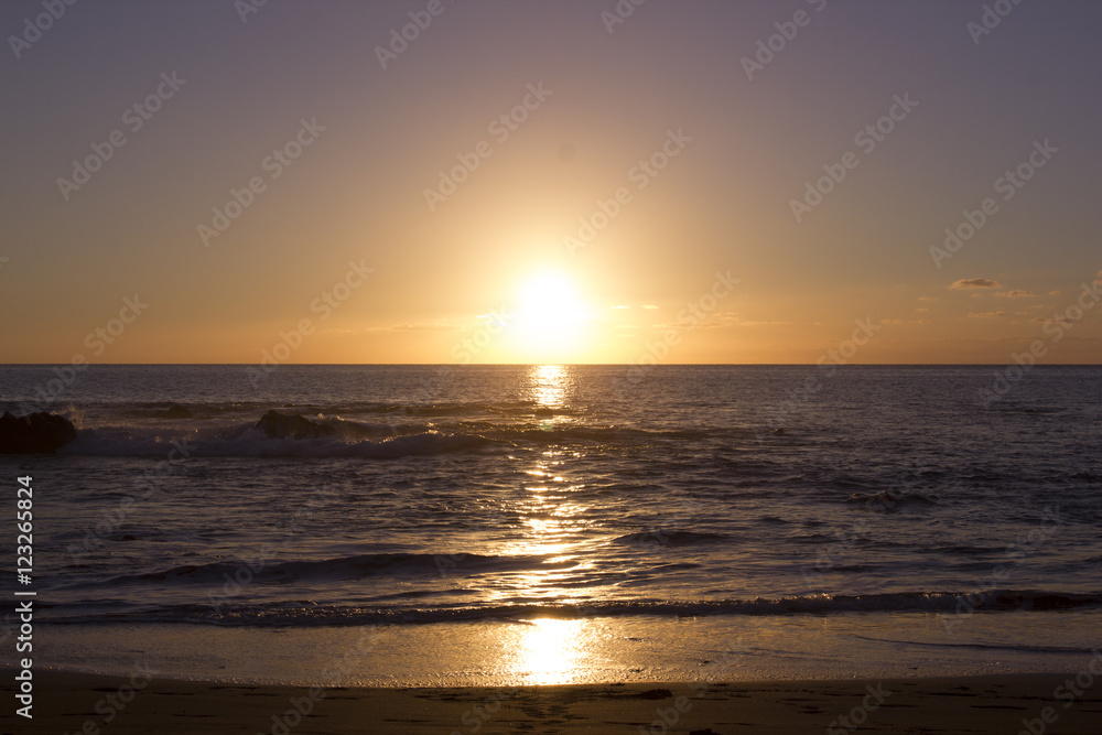 Sonnenuntergang Strand Meer
