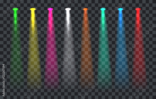 Vector Light Effect Spotlight with Transparent Background