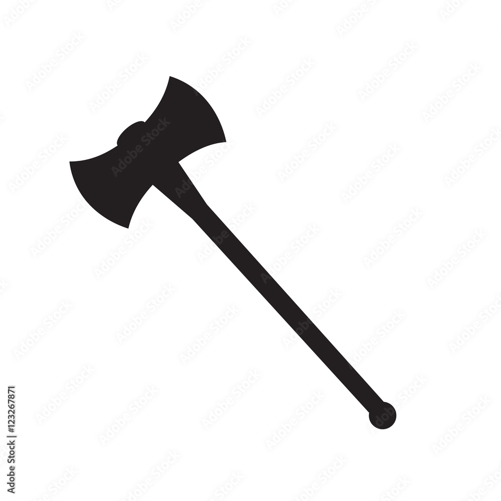 axe black flat vector illustration axe black flat vector illustration