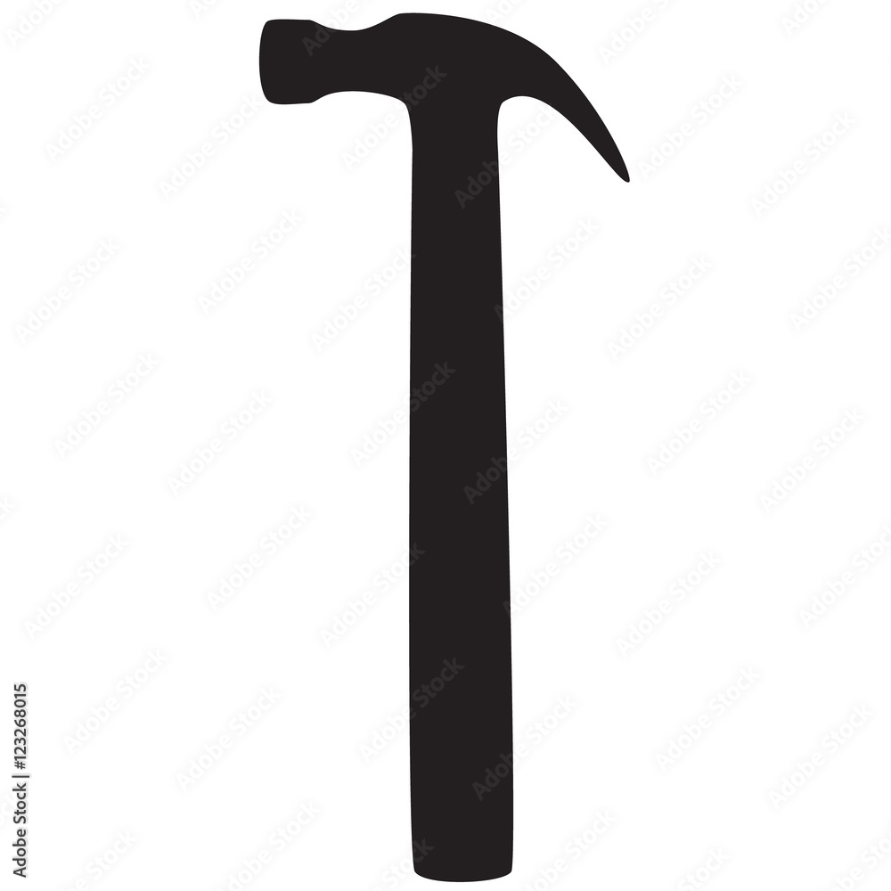 hammer black flat vector illustration hammer black flat vector illustration