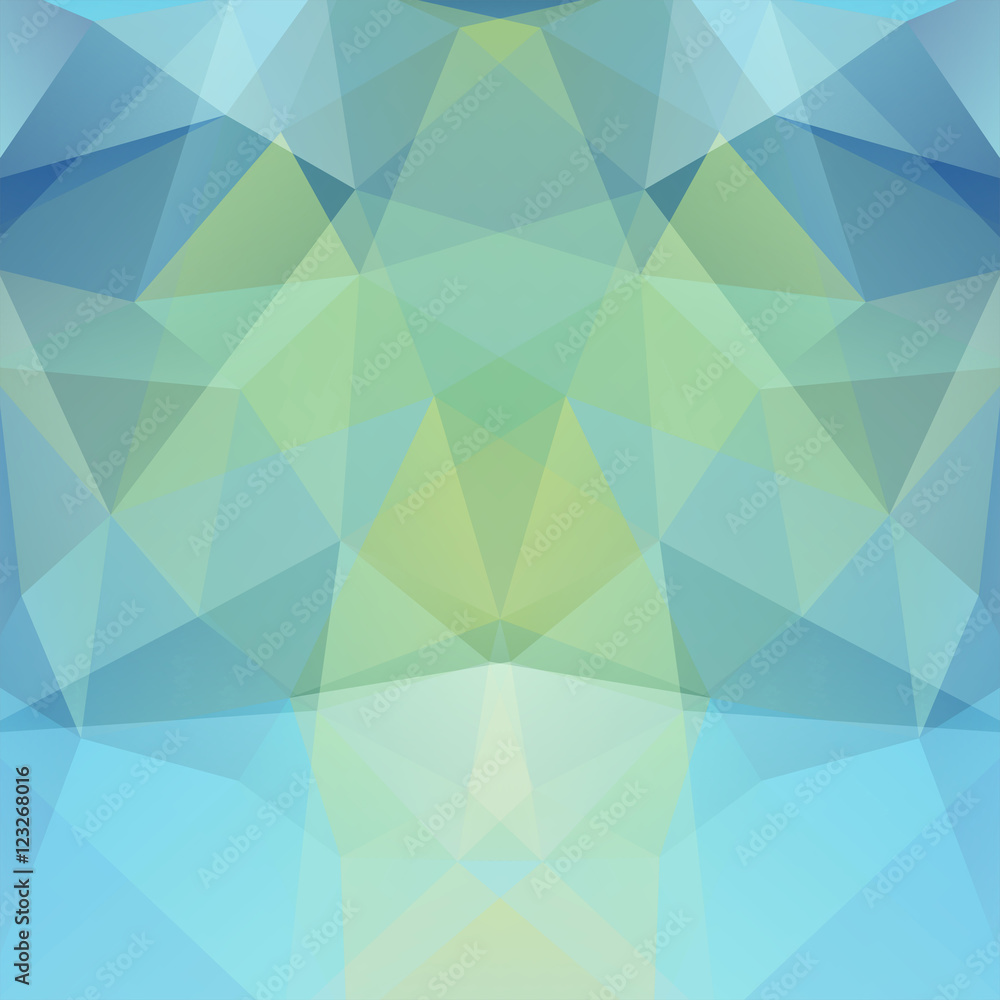 Background made of blue, green triangles. Square composition with geometric shapes. Eps 10 Background made of blue, green triangles. Square composition with geometric shapes. Eps 10