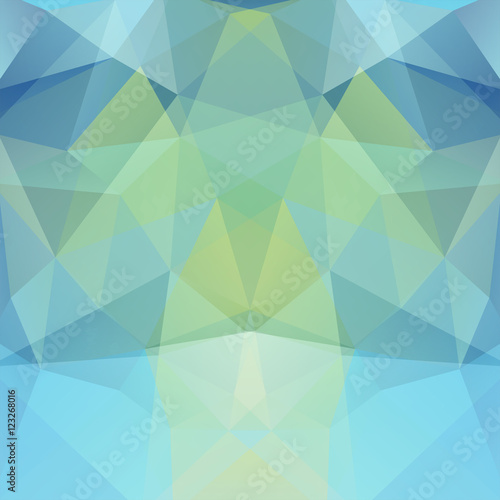 Background made of blue, green triangles. Square composition with geometric shapes. Eps 10