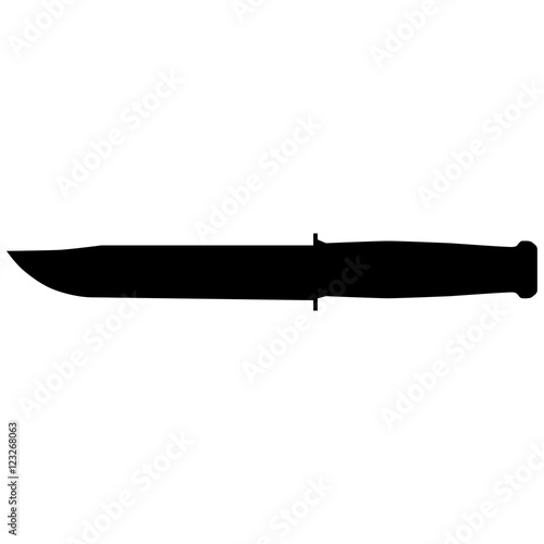 army knife military knife steel wooden black vector illustration