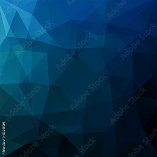 Abstract blue mosaic background. Triangle geometric background. Design elements. Vector illustration