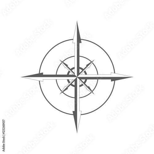 wind rose compass icon flat great for any use vector illustration