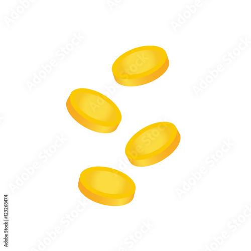 falling coins vector illustration