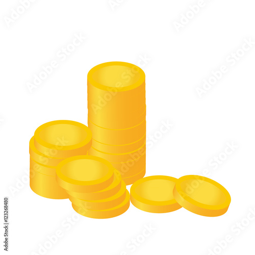 coins stack vector illustration