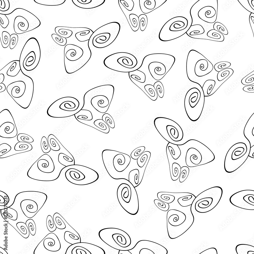 seamless pattern with spiral curls. vector stylish texture seamless pattern with spiral curls. vector stylish texture