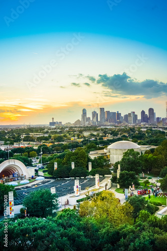 Dallas Skyline Sunset