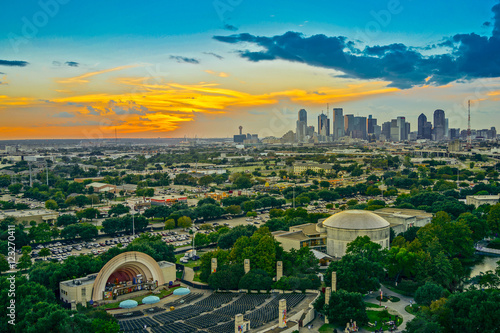 Dallas Skyline Sunset photo