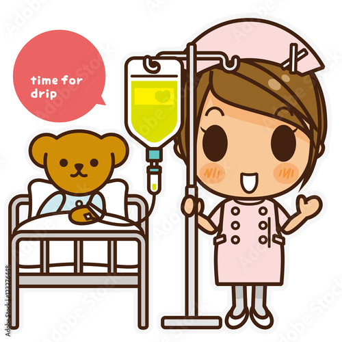 オンナノコ 看護師(ピンク) 点滴